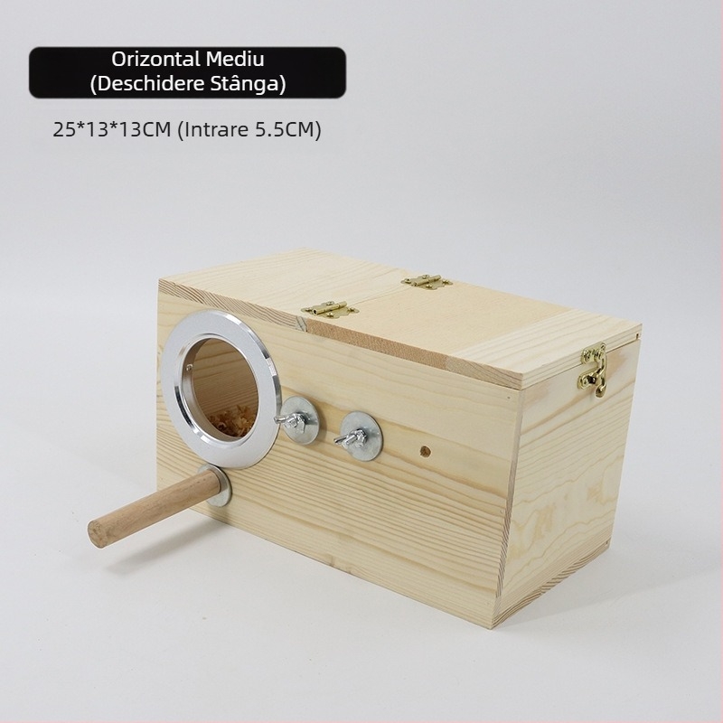 Cutie acrilică pentru reproducere a papagalilor, cutie transparentă pentru reproducere, cuib de pasăre din lemn masiv, cuib de pasăre, cuib de papagal, căsuță pentru păsări, depunere de ouă