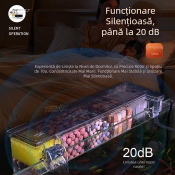 Filtru pentru acvariu, ciclu de purificare a apei, pompă submersibilă trei-în-unu, cutie de filtru pentru rezervor de broască țestoasă, producție de oxigen, cutie de picurare integrată