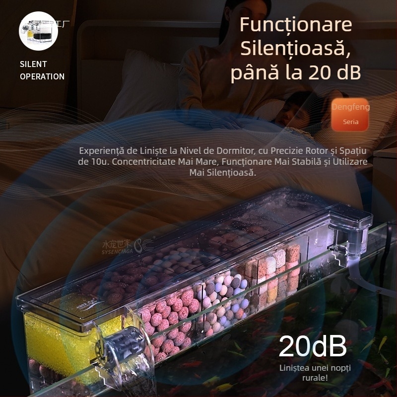 Filtru pentru acvariu, ciclu de purificare a apei, pompă submersibilă trei-în-unu, cutie de filtru pentru rezervor de broască țestoasă, producție de oxigen, cutie de picurare integrată