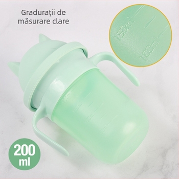 Cană de băut pentru bebeluși la 360 ° grade, cană de băut pentru copii, cană de băut pentru bebeluși anti-sufocare cu mâner, cană de băut