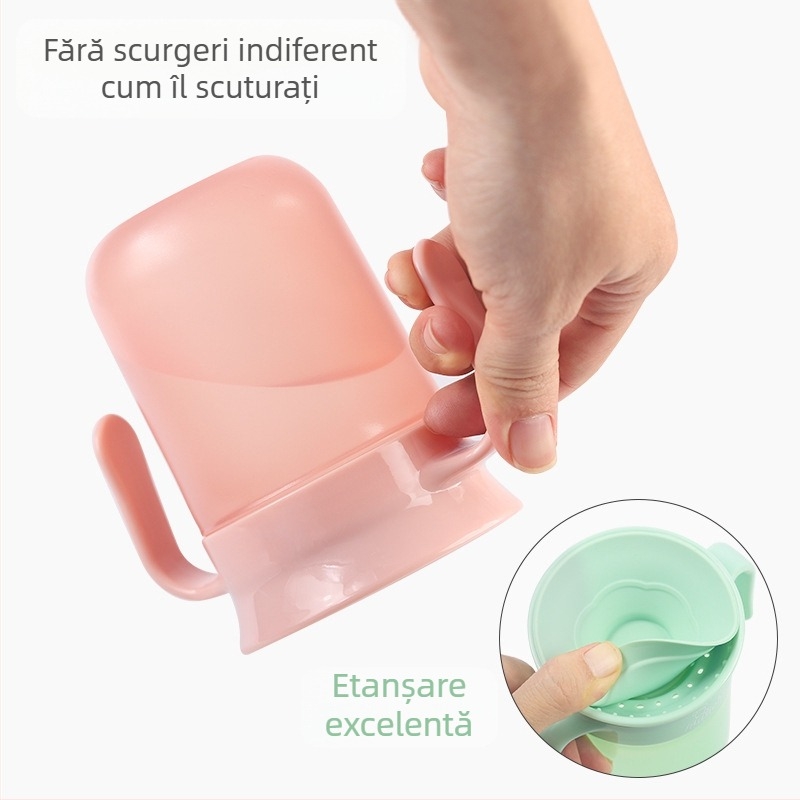 Cană de băut pentru bebeluși la 360 ° grade, cană de băut pentru copii, cană de băut pentru bebeluși anti-sufocare cu mâner, cană de băut