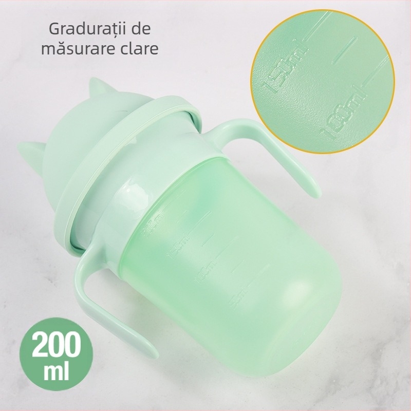 Cană de băut pentru bebeluși la 360 ° grade, cană de băut pentru copii, cană de băut pentru bebeluși anti-sufocare cu mâner, cană de băut