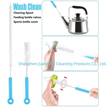 Perie de sticlă cu cinci piese, en-gros din fabrică, perie de curățare a bucătăriei de uz casnic, perie cu cupă, perie de sticlă, perie cu tub de aspirație, perie pentru mamelon