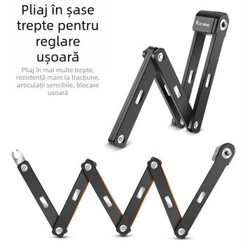 WEST BIKING lacăt pliabil pentru bicicletă, lacăt antifurt cu cheie, lacăt pentru bicicletă de munte, lacăt cu lanț pentru mașină electrică, echipament de echitație