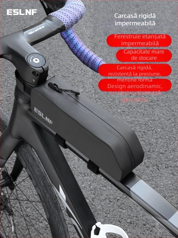 Geantă de bicicletă Eslnf Top Tube, geantă de ciclism, geantă de ciclism de munte, geantă de mare capacitate, geantă de bicicletă din față, geantă de ciclism ... de munte și șosea