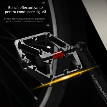 Pedale pentru bicicletă, bicicletă de șosea, dublu DU, din aliaj de aluminiu, antiderapante pentru exterior, cu lățire, pentru bicicletă de munte, bicicletă de șosea