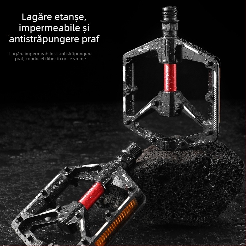Pedale pentru bicicletă, bicicletă de șosea, dublu DU, din aliaj de aluminiu, antiderapante pentru exterior, cu lățire, pentru bicicletă de munte, bicicletă de șosea