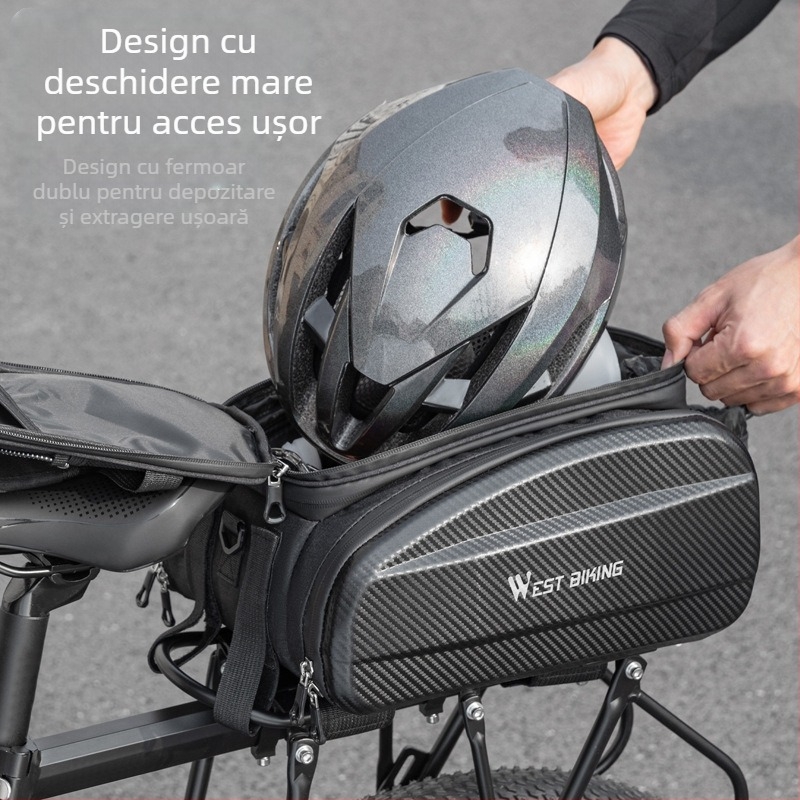 Rucsac de bicicletă West Rider, cu carcasă rigidă, capacitate mare, pentru depozitarea echipamentelor de călătorie pentru biciclete de munte