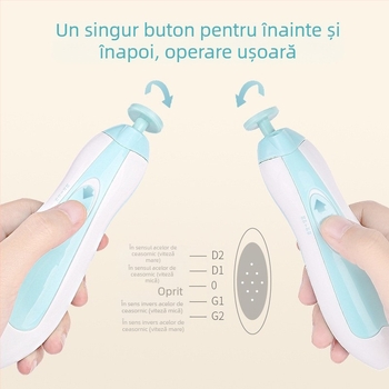 Manna - Polizor de unghii pentru nou-născuți, unghiera pentru bebeluși, polizor de manichiură, silențios, polizor electric de unghii