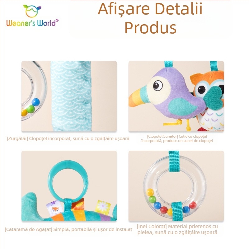 Jucării pentru bebeluși Weaners World 0-1 ani, zornăitoare, pandantiv pentru cărucior, clopoței de vânt, producători en-gros