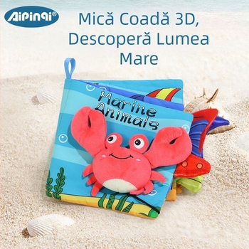 Carte de pânză puzzle fără lacrimi pentru educație timpurie pentru bebeluși de 0-1 an, jucărie pentru educație timpurie, carte de pânză pentru bebeluși, predare timpurie pentru bebeluși, en-gros