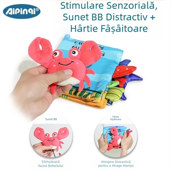 Carte de pânză puzzle fără lacrimi pentru educație timpurie pentru bebeluși de 0-1 an, jucărie pentru educație timpurie, carte de pânză pentru bebeluși, predare timpurie pentru bebeluși, en-gros