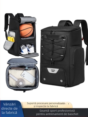 Geantă de baschet multifuncțională transfrontalieră, de vânzare fierbinte, geantă de antrenament, capacitate mare, rucsac convenabil, impermeabil, izolație, rucsac casual