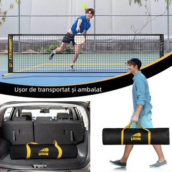 Plasă de pickleball portabilă, plasă de tenis pentru exterior, suport pentru plasă de tenis pentru interior și exterior