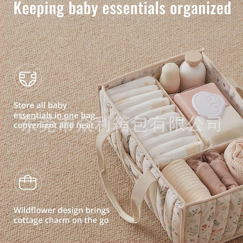 Mama și bebelușii au un design nou și imprimat, pungă de depozitare pentru scutece, pungă de scutece multifuncțională, ușor de pliat, pungă pentru mami