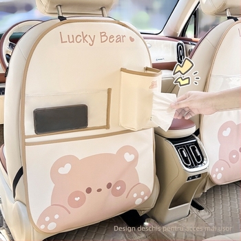 Spatar auto anti-șoc cu imprimeu de desene animate, pad anti-uzură pentru scaunul auto, pad de protecție multifuncțional creativ pentru mașină