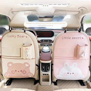 Spatar auto anti-șoc cu imprimeu de desene animate, pad anti-uzură pentru scaunul auto, pad de protecție multifuncțional creativ pentru mașină