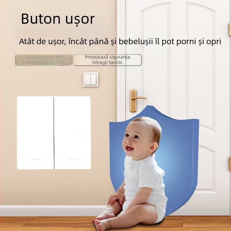 Comutator wireless autogenerator de uz casnic, cu control unic sau dual, control multiplu, fără cablare, fără pastă aleatorie, fără baterii, apăsare ușoară