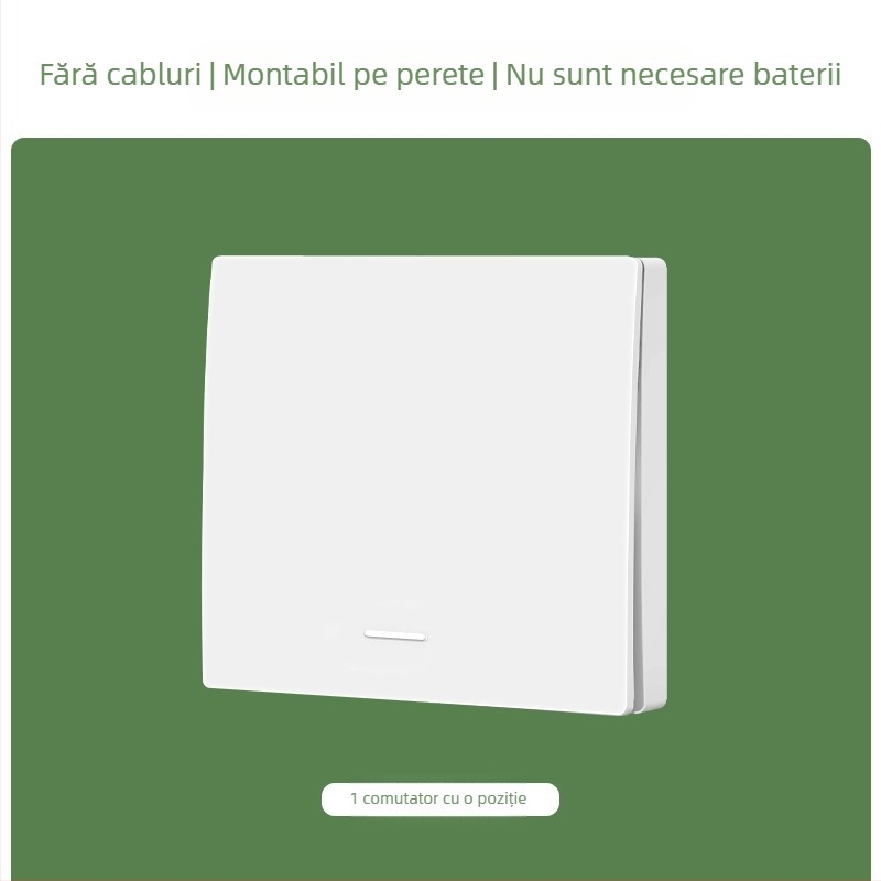 Comutator wireless autogenerator de uz casnic, cu control unic sau dual, control multiplu, fără cablare, fără pastă aleatorie, fără baterii, apăsare ușoară