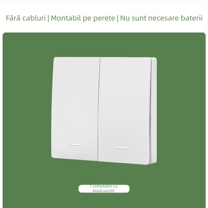 Comutator wireless autogenerator de uz casnic, cu control unic sau dual, control multiplu, fără cablare, fără pastă aleatorie, fără baterii, apăsare ușoară