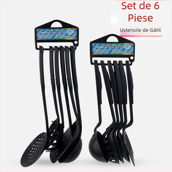 Spatulă de bucătărie, ustensile de bucătărie din plastic și nailon, set de șase spatule antiaderente