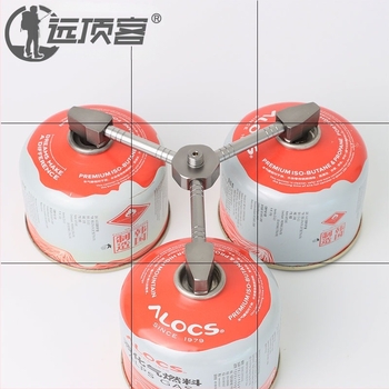 Adaptor de aragaz din aliaj de aluminiu cu închidere automată, trei într-unul, instrument pentru camping în aer liber, consumabile, convertor pentru lampă cu gaz, cap de conversie