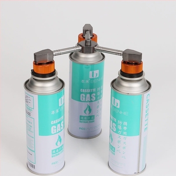 Adaptor de aragaz din aliaj de aluminiu cu închidere automată, trei într-unul, instrument pentru camping în aer liber, consumabile, convertor pentru lampă cu gaz, cap de conversie