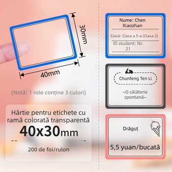 Detongningyou Etichetă transparentă pentru cosmetice Certificat Nume Autocolant Living Room Bucătărie Etichetă transparentă autocolantă