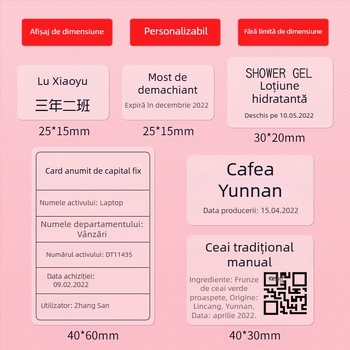 Detongningyou Etichetă transparentă pentru cosmetice Certificat Nume Autocolant Living Room Bucătărie Etichetă transparentă autocolantă