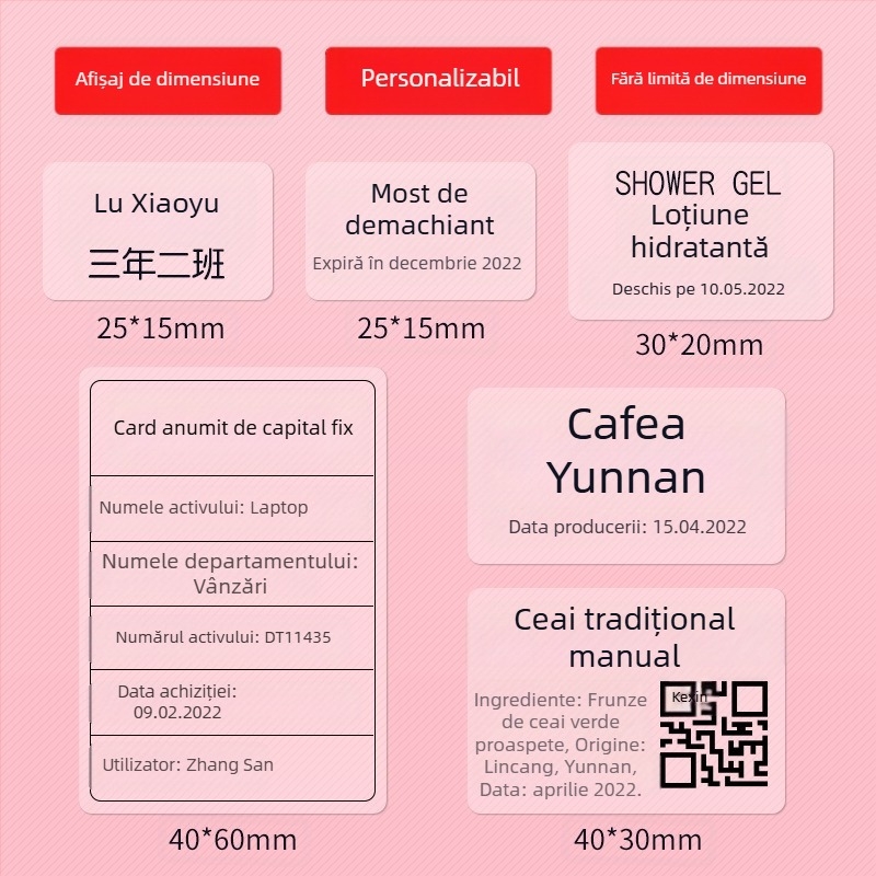 Detongningyou Etichetă transparentă pentru cosmetice Certificat Nume Autocolant Living Room Bucătărie Etichetă transparentă autocolantă