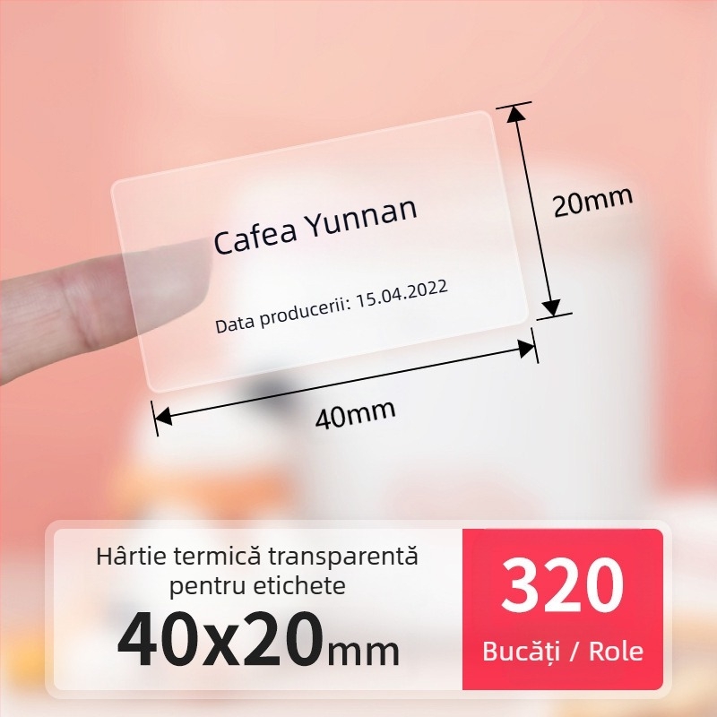 Detongningyou Etichetă transparentă pentru cosmetice Certificat Nume Autocolant Living Room Bucătărie Etichetă transparentă autocolantă