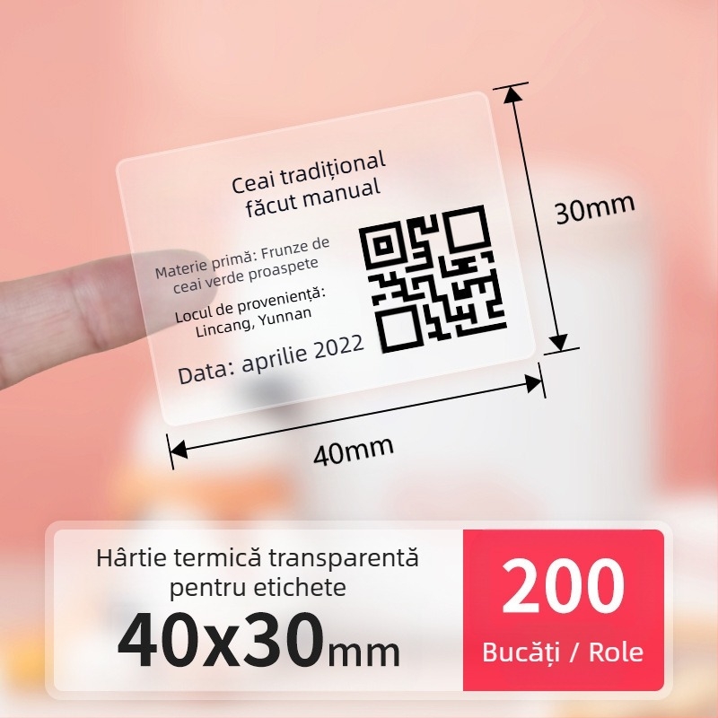 Detongningyou Etichetă transparentă pentru cosmetice Certificat Nume Autocolant Living Room Bucătărie Etichetă transparentă autocolantă