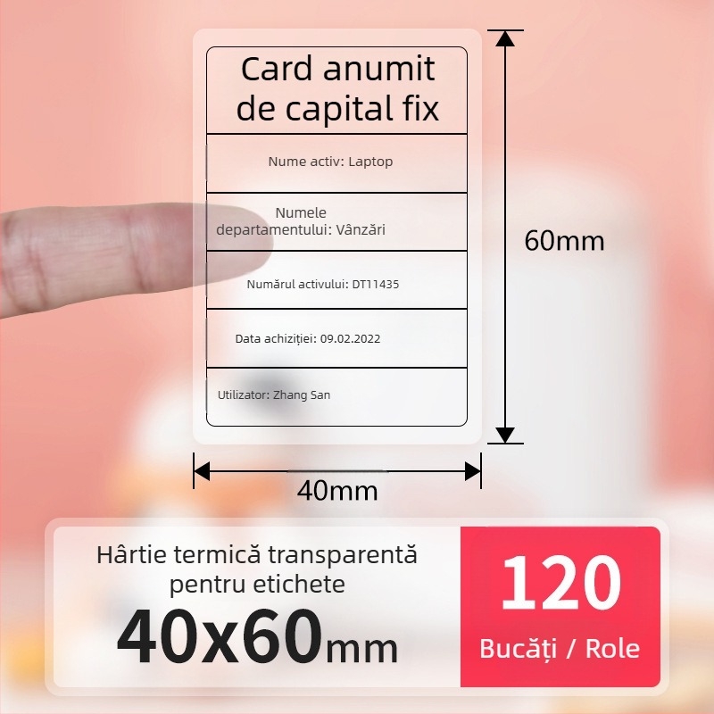 Detongningyou Etichetă transparentă pentru cosmetice Certificat Nume Autocolant Living Room Bucătărie Etichetă transparentă autocolantă