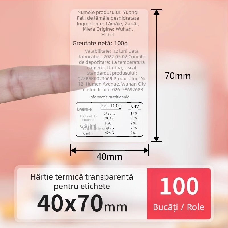 Detongningyou Etichetă transparentă pentru cosmetice Certificat Nume Autocolant Living Room Bucătărie Etichetă transparentă autocolantă