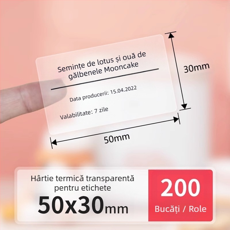 Detongningyou Etichetă transparentă pentru cosmetice Certificat Nume Autocolant Living Room Bucătărie Etichetă transparentă autocolantă