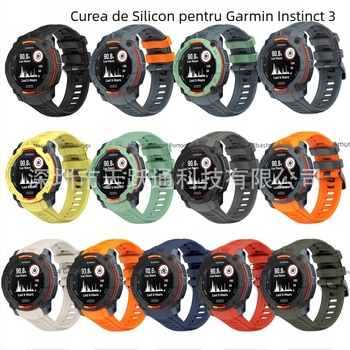 Potrivit pentru Garmin Instinct 3 AMOLED Curea oficială din silicon de 50 mm Instinct 3