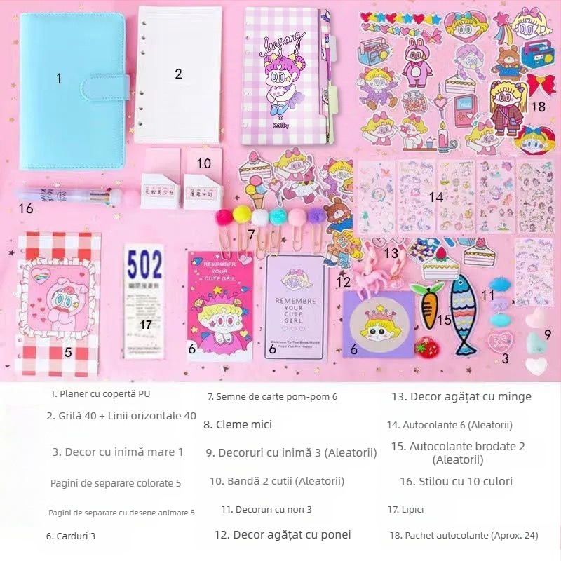 Set de cărți de noroc cu zâne pentru fete, drăguț și super drăguț, macaroane, stil japonez, despre cărțile de noroc cu zâne, cărți de noroc populare