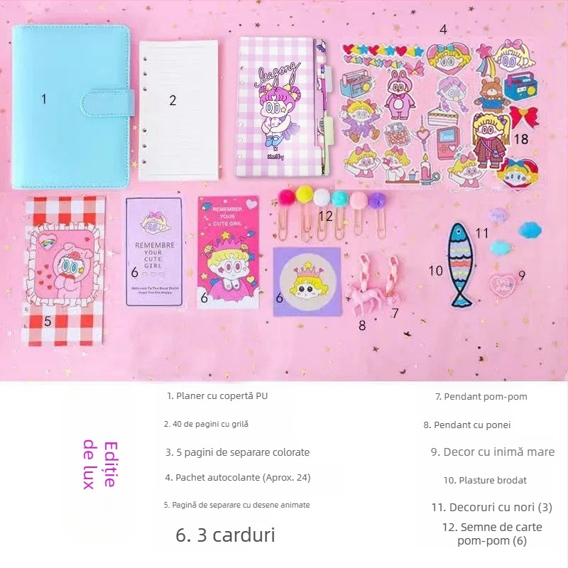 Set de cărți de noroc cu zâne pentru fete, drăguț și super drăguț, macaroane, stil japonez, despre cărțile de noroc cu zâne, cărți de noroc populare