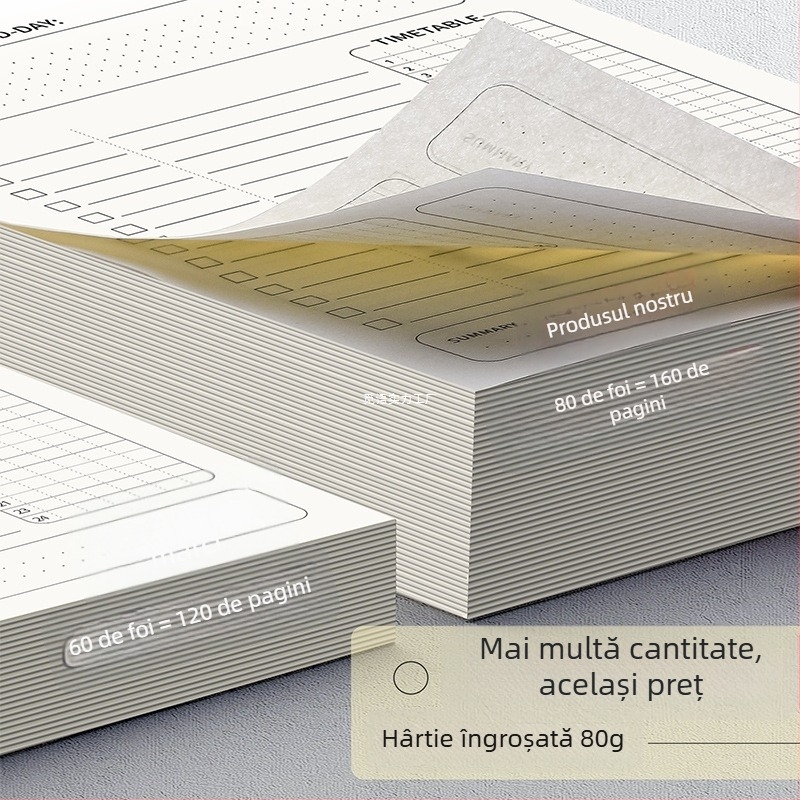Planificator zilnic, listă de activități, jurnal, program, caiet cu spirală pentru elevii de la ciclul primar, caiet de autodisciplină pentru vacanța de iarnă, caiet săptămânal de verificare a autodisciplinei