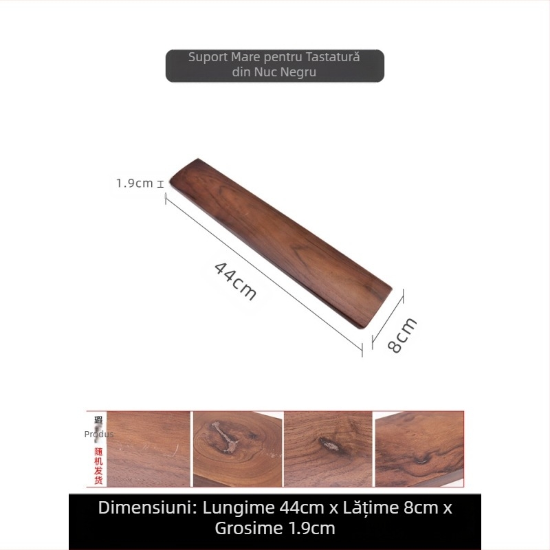 Suport pentru tastatură, lemn de nuc negru, lemn masiv, tastatură mecanică, suport pentru palme, suport pentru încheietura mâinii din lemn, suport pentru mouse, pad pentru încheietura mâinii înalt,