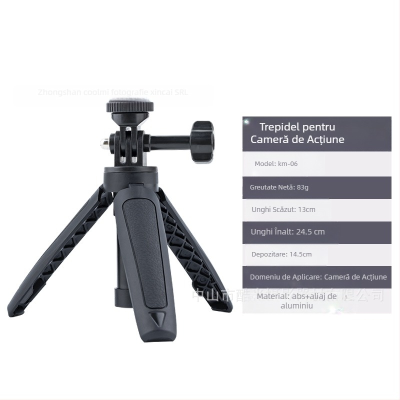 Trepied extensibil pentru desktop, portabil, mini telefon mobil, cameră, mirrorless, transmisie live, suport pentru vlog, stick selfie telescopic în trei etape