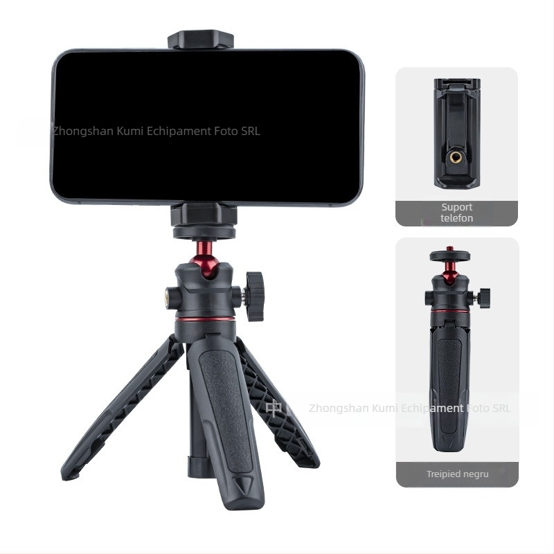 Trepied extensibil pentru desktop, portabil, mini telefon mobil, cameră, mirrorless, transmisie live, suport pentru vlog, stick selfie telescopic în trei etape
