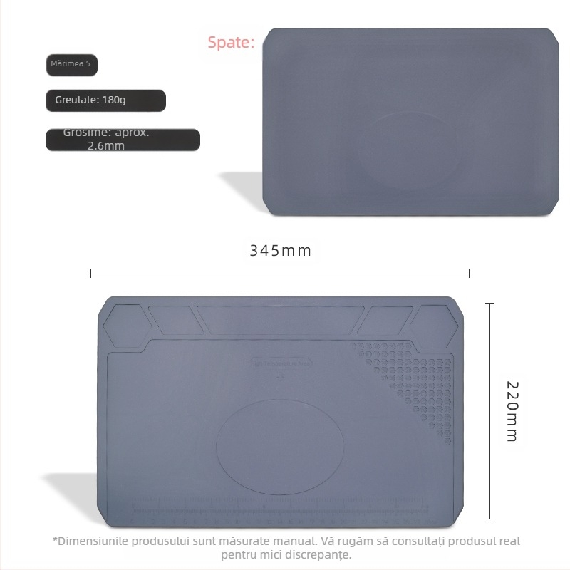 Banc de lucru pentru repararea telefoanelor mobile cu placă magnetică de izolare termică, silicon rezistent la temperaturi ridicate, placă de masă pentru sudură cu pistol cu aer cald