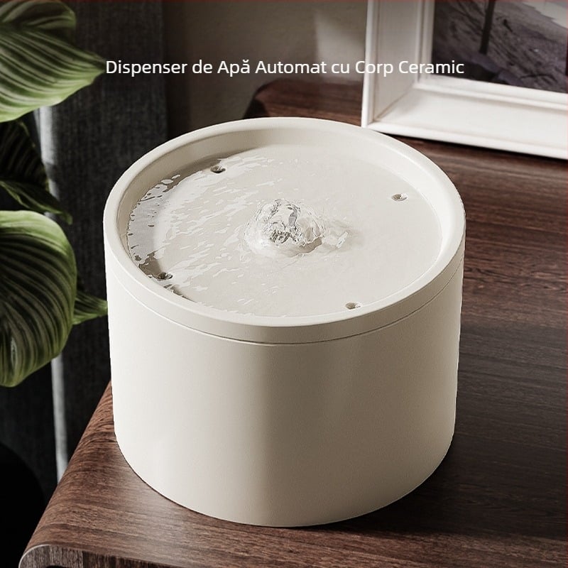 Distribuitor automat de apă pentru pisici, filtru mobil silențios cu circulație, alimentator ceramic de apă pentru animale de companie, vânzare cu ridicata transfrontalieră Amazon