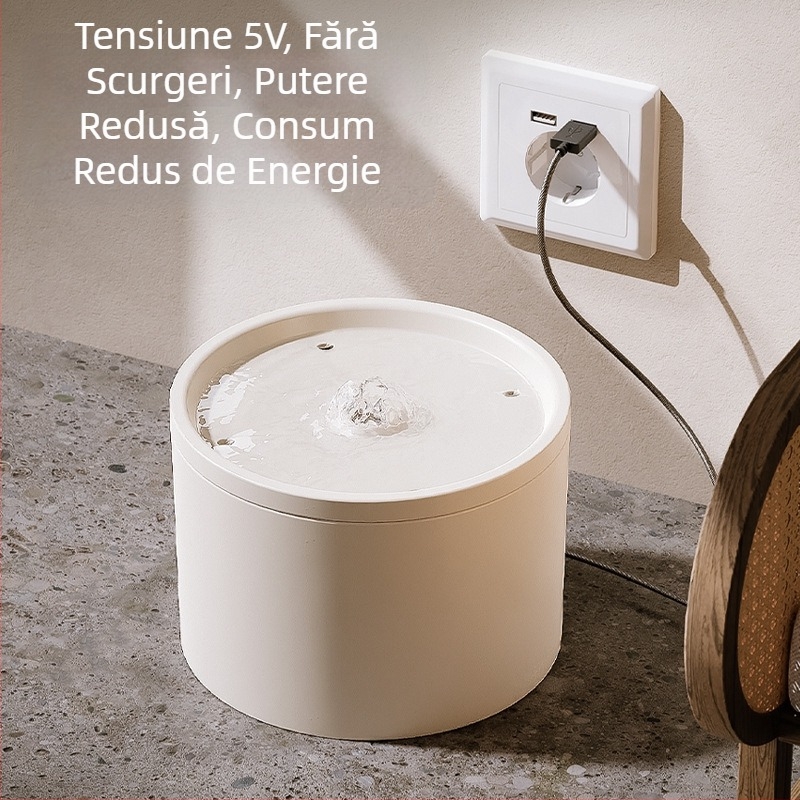 Distribuitor automat de apă pentru pisici, filtru mobil silențios cu circulație, alimentator ceramic de apă pentru animale de companie, vânzare cu ridicata transfrontalieră Amazon