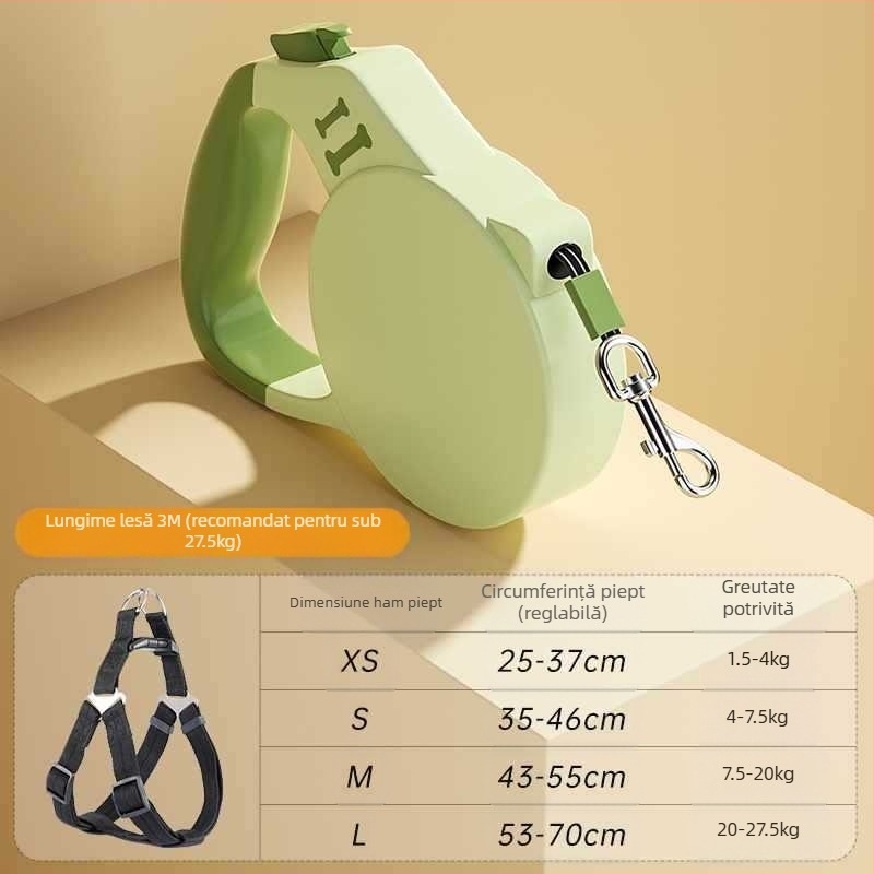 Lanț mic câine Chai lesă câine lesă animal de companie retractabil automat Corgi câine plimbare lesă cățeluș