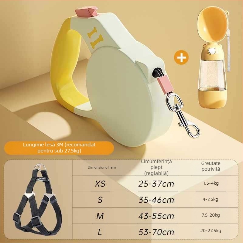 Lanț mic câine Chai lesă câine lesă animal de companie retractabil automat Corgi câine plimbare lesă cățeluș