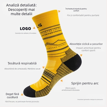 Șosete din lână Merino WRELS pentru bărbați și femei, cu tub înalt, pentru drumeții, șosete de alergare, îngroșate, cu deodorant, respirabile, șosete sport