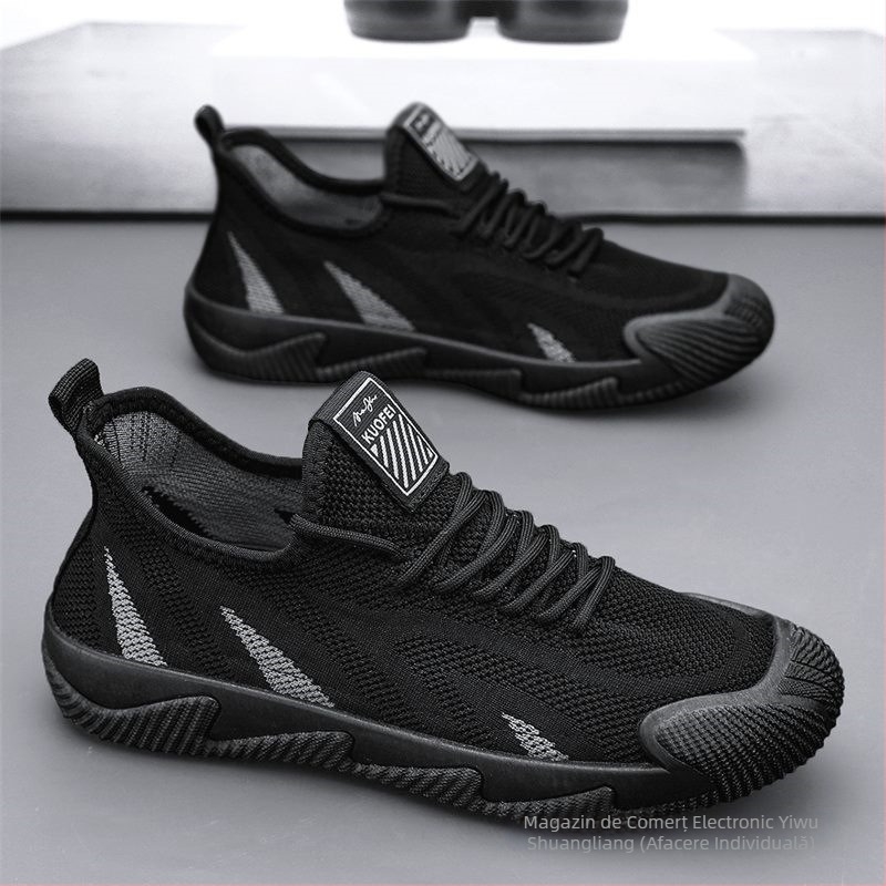 Pantofi sport pentru bărbați, pantofi de vară cu plasă subțire respirabilă, cu plasă țesută, pantofi de siguranță la locul de muncă, talpă moale, antiderapantă, pantofi sport