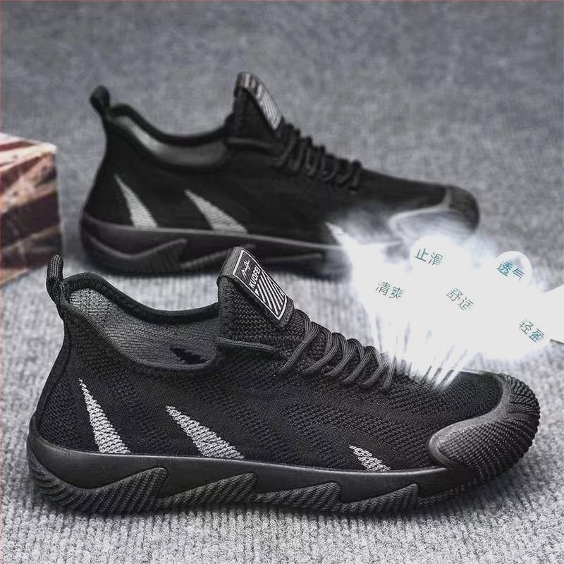 Pantofi sport pentru bărbați, pantofi de vară cu plasă subțire respirabilă, cu plasă țesută, pantofi de siguranță la locul de muncă, talpă moale, antiderapantă, pantofi sport